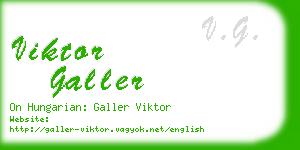 viktor galler business card